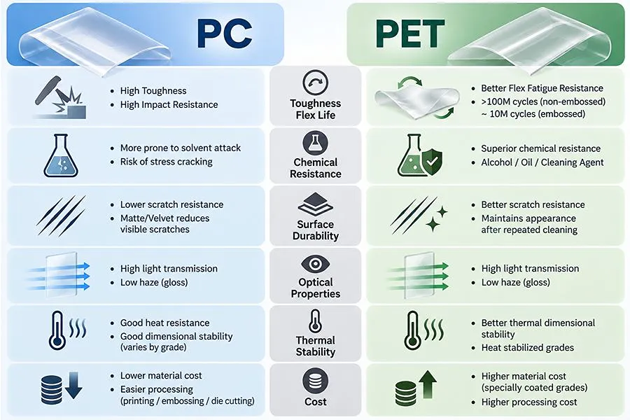 Key Performance Differences Between Polycarbonate and Polyester