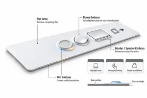 Schematic of Common Graphic Overlay Embossing Types